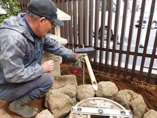 筧の水落ち調整