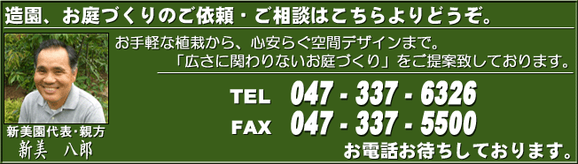 造園や植栽の御見積もりはこちらへどうぞ