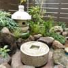 浦安市Ｅ様邸造園工事 蹲を設えた小さな庭づくりの様子