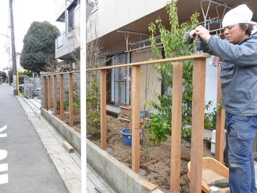 高さは最小限に抑えたいウッドフェンス