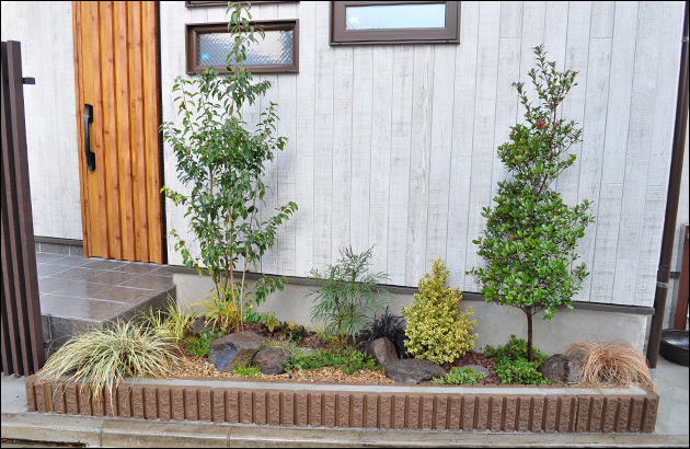 花壇への植栽デザイン全景