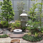 小さな空間で手水鉢と枯山水の風情を楽しむ和風の庭-北区Y様邸